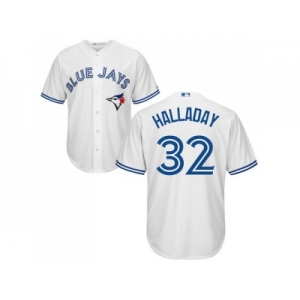 Youth Toronto Blue Jays #32 Roy Halladay White Cool Base Stitched MLB Jersey