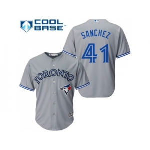 Youth Toronto Blue Jays #41 Aaron Sanchez Grey Cool Base Stitched MLB Jersey