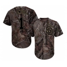 Youth Majestic San Diego Padres #1 Ozzie Smith Authentic Camo Realtree Collection Flex Base MLB Jersey