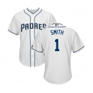 Youth Majestic San Diego Padres #1 Ozzie Smith Replica White Home Cool Base MLB Jersey