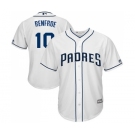 Youth Majestic San Diego Padres #10 Hunter Renfroe Replica White Home Cool Base MLB Jersey