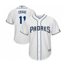 Youth Majestic San Diego Padres #11 Allen Craig Replica White Home Cool Base MLB Jersey