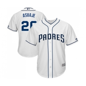 Youth Majestic San Diego Padres #20 Carlos Asuaje Replica White Home Cool Base MLB Jersey