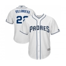 Youth Majestic San Diego Padres #22 Christian Villanueva Authentic White Home Cool Base MLB Jersey