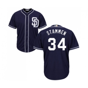Youth Majestic San Diego Padres #34 Craig Stammen Replica Navy Blue Alternate 1 Cool Base MLB Jersey