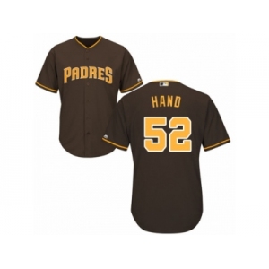 Youth Majestic San Diego Padres #52 Brad Hand Replica Brown Alternate Cool Base MLB Jersey