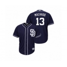 Youth Padres #13 Manny Machado Majestic Alternate Cool Base Jersey