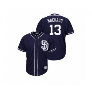 Youth Padres #13 Manny Machado Majestic Alternate Cool Base Jersey