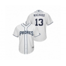 Youth Padres #13 Manny Machado Majestic Home Cool Base Jersey