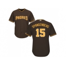 Youth San Diego Padres #15 Cory Spangenberg Brown Cool Base Stitched MLB Jersey