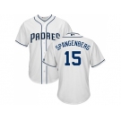 Youth San Diego Padres #15 Cory Spangenberg White Cool Base Stitched MLB Jersey