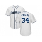 Youth San Diego Padres #34 Rollie Fingers White Cool Base Stitched MLB Jersey