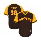 Youth San Diego Padres #38 Aaron Loup Authentic Brown Alternate Cooperstown Cool Base Baseball Jersey