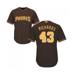 Youth San Diego Padres #43 Garrett Richards Authentic Brown Alternate Cool Base Baseball Jersey