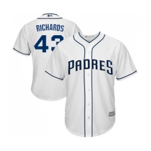 Youth San Diego Padres #43 Garrett Richards Authentic White Home Cool Base Baseball Jersey