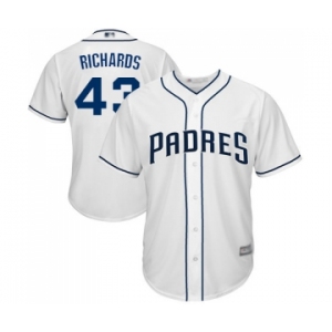 Youth San Diego Padres #43 Garrett Richards Replica White Home Cool Base Baseball Jersey