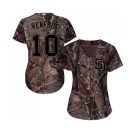 Women's Majestic San Diego Padres #10 Hunter Renfroe Authentic Camo Realtree Collection Flex Base MLB Jersey