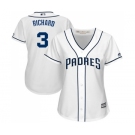 Women's Majestic San Diego Padres #3 Clayton Richard Authentic White Home Cool Base MLB Jersey