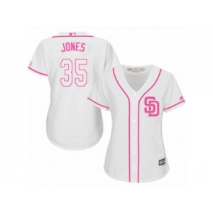 Women's Majestic San Diego Padres #35 Randy Jones Replica White Fashion Cool Base MLB Jersey