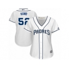 Women's Majestic San Diego Padres #52 Brad Hand Replica White Home Cool Base MLB Jersey