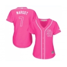 Women's Majestic San Diego Padres #7 Manuel Margot Replica Pink Fashion Cool Base MLB Jersey