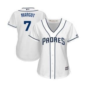 Women's Majestic San Diego Padres #7 Manuel Margot Replica White Home Cool Base MLB Jersey