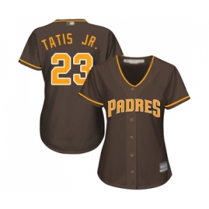 Women's San Diego Padres #23 Fernando Tatis Jr. Authentic Brown Alternate Cool Base Baseball Jersey