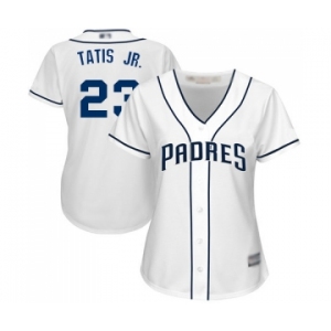 Women's San Diego Padres #23 Fernando Tatis Jr. Authentic White Home Cool Base Baseball Jersey