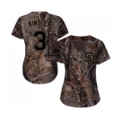 Women's San Diego Padres #3 Ian Kinsler Authentic Camo Realtree Collection Flex Base Baseball Jersey