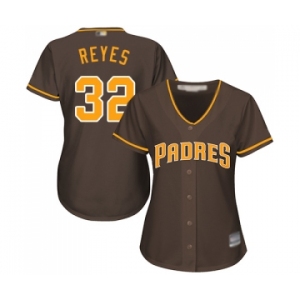 Women's San Diego Padres #32 Franmil Reyes Authentic Brown Alternate Cool Base Baseball Jersey