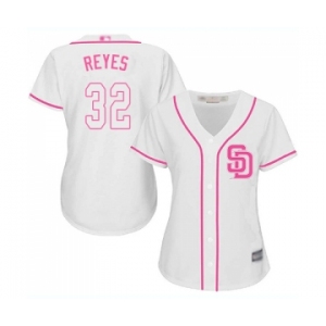 Women's San Diego Padres #32 Franmil Reyes Authentic White Fashion Cool Base Baseball Jersey