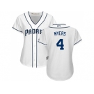 Women's San Diego Padres #4 Wil Myers White Home Stitched MLB Jersey