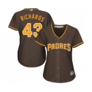 Women's San Diego Padres #43 Garrett Richards Authentic Brown Alternate Cool Base Baseball Jersey