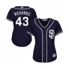 Women's San Diego Padres #43 Garrett Richards Authentic Navy Blue Alternate 1 Cool Base Baseball Jersey