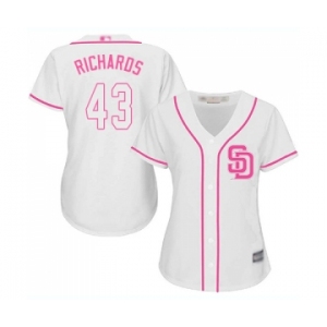 Women's San Diego Padres #43 Garrett Richards Authentic White Fashion Cool Base Baseball Jersey