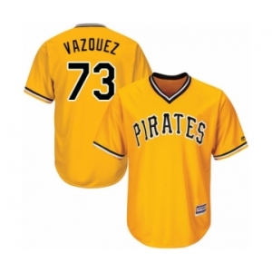 Youth Majestic Pittsburgh Pirates #73 Felipe Vazquez Authentic Gold Alternate Cool Base MLB Jersey