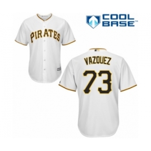 Youth Majestic Pittsburgh Pirates #73 Felipe Vazquez Authentic White Home Cool Base MLB Jersey