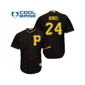 Youth Pittsburgh Pirates #24 Barry Bonds Black Cool Base Stitched MLB Jersey