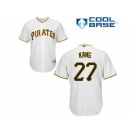 Youth Pittsburgh Pirates #27 Jung-ho Kang White Cool Base Stitched MLB Jersey