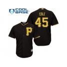 Youth Pittsburgh Pirates #45 Gerrit Cole Black Cool Base Stitched MLB Jersey