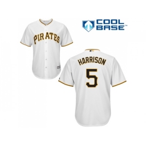 Youth Pittsburgh Pirates #5 Josh Harrison White Cool Base Stitched MLB Jersey