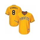 Youth Pittsburgh Pirates #8 Willie Stargell Gold Cool Base Stitched MLB Jersey