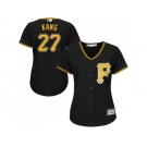 Women Pittsburgh Pirates #27 Jung-ho Kang Black Alternate Stitched MLB Jersey