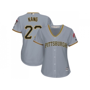 Women Pittsburgh Pirates #27 Jung-ho Kang Grey Road Stitched MLB Jersey