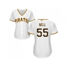 Women Pittsburgh Pirates #55 Josh Bell White Home Stitched MLB Jersey