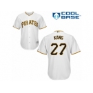 Women's Majestic Pittsburgh Pirates #27 Jung-ho Kang Authentic White Home Cool Base MLB Jersey