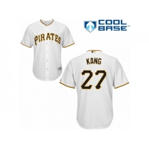 Women's Majestic Pittsburgh Pirates #27 Jung-ho Kang Authentic White Home Cool Base MLB Jersey