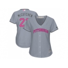 Women's Pittsburgh Pirates #22 Andrew McCutchen Grey Mother's Day Cool Base Stitched MLB Jersey