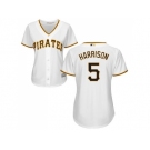 Women's Pittsburgh Pirates #5 Josh Harrison White Home Stitched MLB Jersey