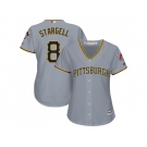 Women's Pittsburgh Pirates #8 Willie Stargell Grey Road Stitched MLB Jersey